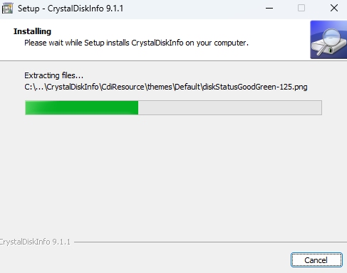 CrystalDiskInfo安装完成