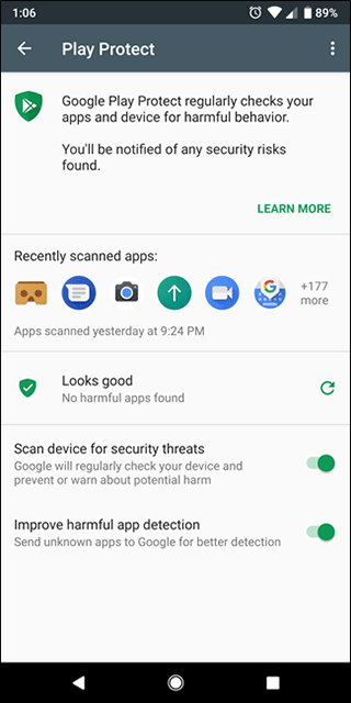 google play protect app