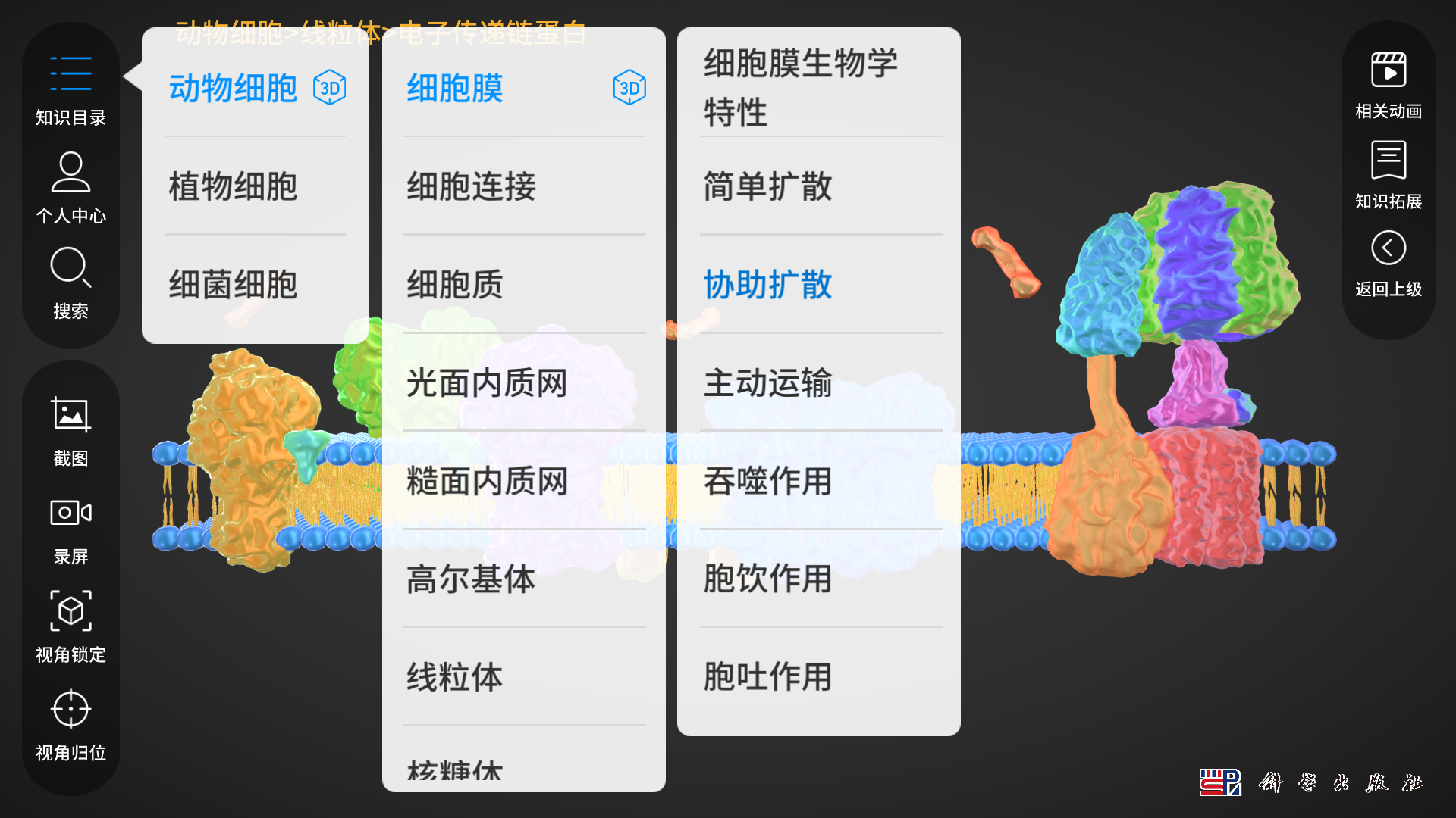 细胞生物学3D资源库系统软件封面