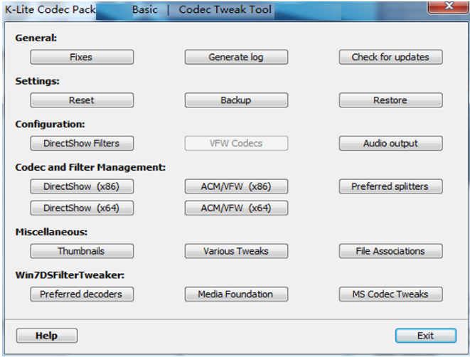 K-Lite Codec Pack Basic